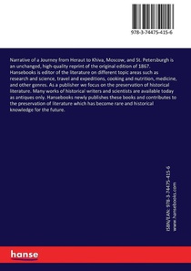 Narrative of a Journey from Heraut to Khiva, Moscow, and St. Petersburgh achterzijde