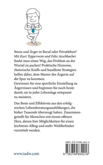 Nie mehr argern, bewusster leben achterzijde