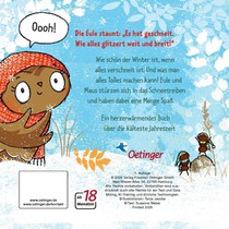 Die kleine Eule im Schnee achterzijde