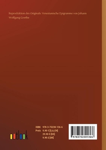 Venezianische Epigramme achterzijde