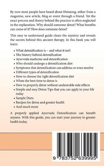 Ayurvedic Detox - A guide To Losing Toxins From The Body achterzijde