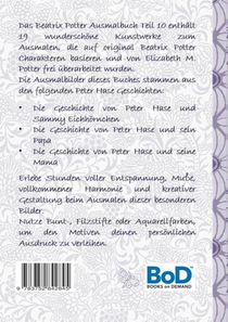 Beatrix Potter Ausmalbuch Teil 10 ( Peter Hase ) achterzijde