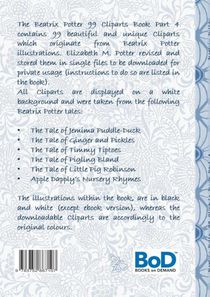 Beatrix Potter 99 Cliparts Book Part 4 ( Peter Rabbit ) achterzijde