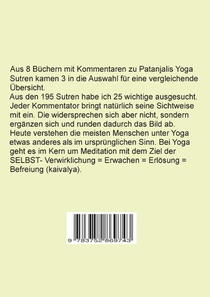 Patanjali Yoga Sutras achterzijde