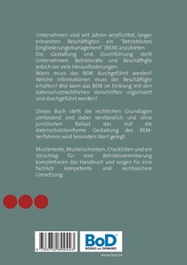 Betriebliches Eingliederungsmanagement (BEM) achterzijde