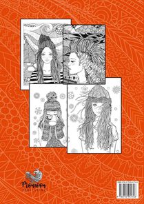Doodle Zentangle Girls Coloring Book for Girls achterzijde