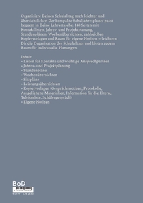Lehrerkalender achterzijde