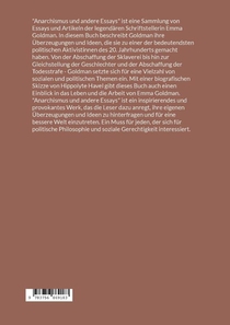 Anarchismus und andere Essays achterzijde