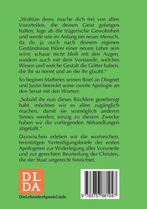 Brief an Diognet. Erste Apologie. Zweite Apologie achterzijde