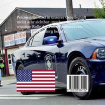 Amerikanische Polizeiautos achterzijde