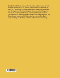 Kommunalrecht Sachsen-Anhalt achterzijde