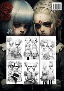 Creepy Twins Coloring Book for Adults achterzijde