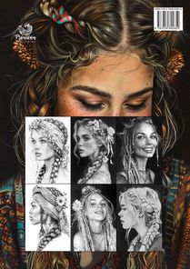 Boho Braids Hairstyles Coloring Book for Adults achterzijde