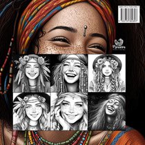 Boho Girls Coloring Book for Adults achterzijde