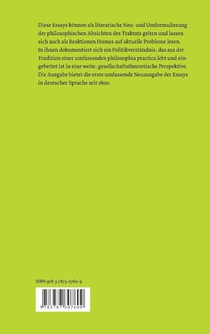 Politische und oekonomische Essays / Politische und oekonomische Essays achterzijde