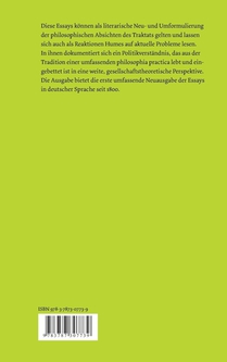 Politische und oekonomische Essays / Politische und oekonomische Essays achterzijde