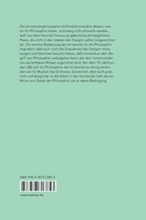 Philosophie und Universitat achterzijde
