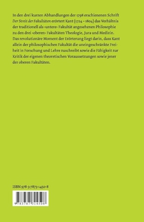 Der Streit Der Fakultaten achterzijde