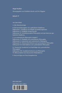 Ist systematische Philosophie moeglich? achterzijde