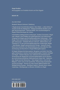 Hegels Vorlesungen uber die Philosophie der Weltgeschichte achterzijde