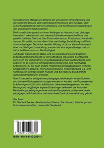 Urbane Umweltbildung Im Kontext Einer Nachhaltigen Entwicklung achterzijde