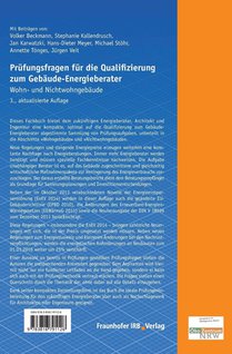 Prufungsfragen fur die Qualifizierung zum Gebaude-Energieberater. achterzijde