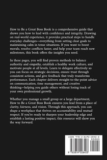How to be a Great Boss Book achterzijde