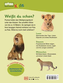 memo Kids. Große Raubkatzen achterzijde