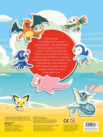Pokémon Junior: 1001 Sticker - Stickern - Rätseln - Ausmalen achterzijde