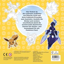 Pokémon: Meine liebsten Sticker zum Ausmalen achterzijde