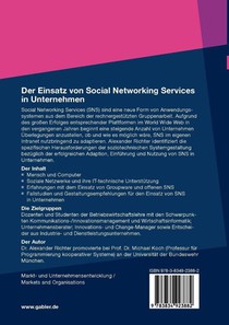 Der Einsatz Von Social Networking Services in Unternehmen achterzijde