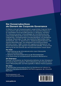 Der Konzernabschluss ALS Element Der Corporate Governance achterzijde