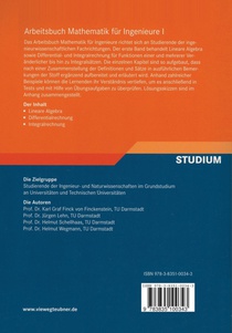 Arbeitsbuch Mathematik Fur Ingenieure, Band I achterzijde