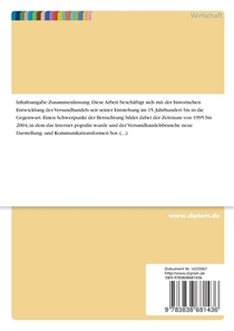 Die Entstehung und Entwicklung des Versandhandels und seine gegenwartigen Erfolgsfaktoren im E-Commerce achterzijde