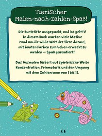 Mein dickes Malen-nach-Zahlen-Buch - Wilde Tiere achterzijde