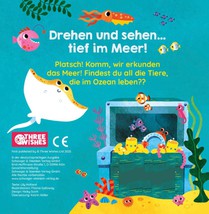 Scheibe drehen - Tiere sehen! Ozean achterzijde