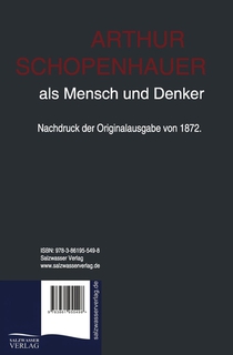 Arthur Schopenhauer als Mensch und Denker achterzijde