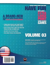 Sam's Extra Large-Print Word Search Games achterzijde