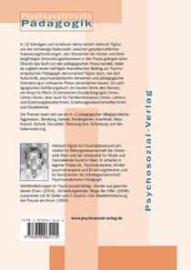 Praxis Der Psychoanalytischen Padagogik I achterzijde