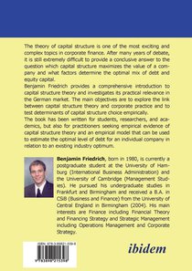 The Theory of Capital Structure . How Theory Meets Practice in the German Market achterzijde