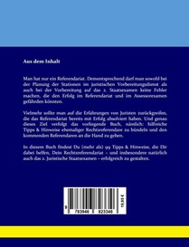 99 Tipps & Hinweise für ein erfolgreiches Rechtsreferendariat achterzijde