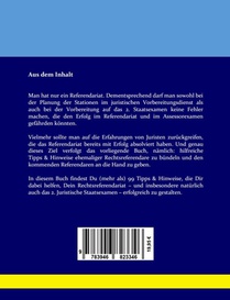 99 Tipps & Hinweise für ein erfolgreiches Rechtsreferendariat achterzijde