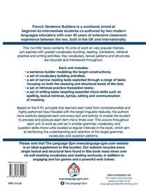 FRENCH SENTENCE BUILDERS - B to Pre - ANSWER BOOK achterzijde