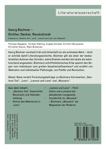 Georg Buchner - Dichter, Denker, Revolutionar achterzijde