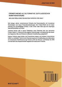 Crowdfunding als Alternative zur klassischen Bankfinanzierung. Welche Moeglichkeiten bieten Fintechs fur KMU? achterzijde