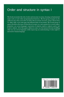 Order and structure in syntax I achterzijde