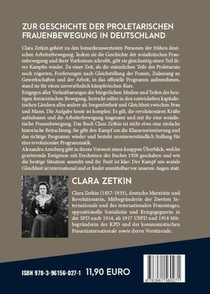 Zur Geschichte der proletarischen Frauenbewegung achterzijde