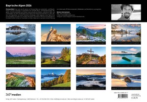 Bayerische Alpen Premiumkalender 2026 achterkant