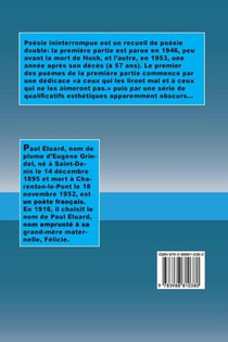 Poésie Ininterrompue achterzijde