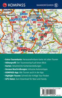 KOMPASS Wanderführer Eifel mit Mosel, Luxemburger Schweiz und Hohem Venn, 70 Touren mit Extra-Tourenkarte achterzijde